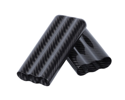 Carbon Fiber Cigar Case Humidors Tube Holder Storage Box Travel Case Modern Lightweight Portable Elegant Ideal for Travelers