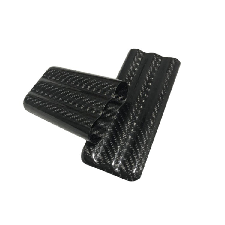 Carbon Fiber Cigar Case Humidors Tube Holder Storage Box Travel Case Modern Lightweight Portable Elegant Ideal for Travelers