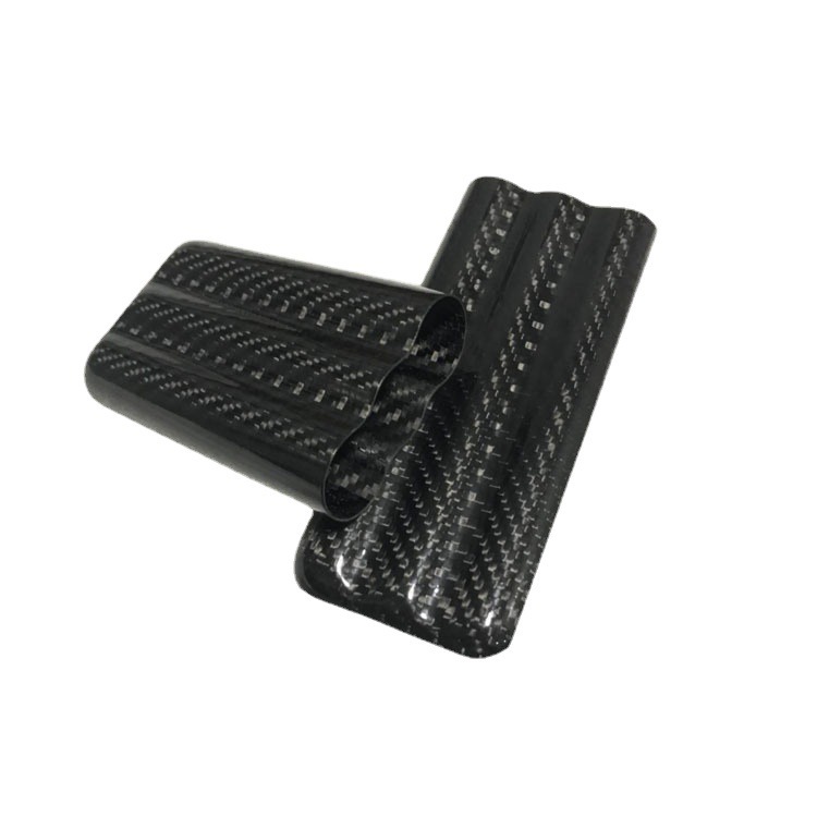 Carbon Fiber Cigar Case Humidors Tube Holder Storage Box Travel Case Modern Lightweight Portable Elegant Ideal for Travelers
