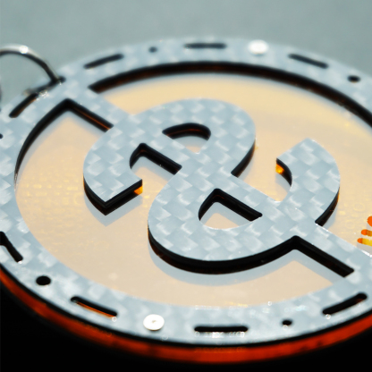 Carbon Fiber Coin Mirror Hanging Car Interior Accessory