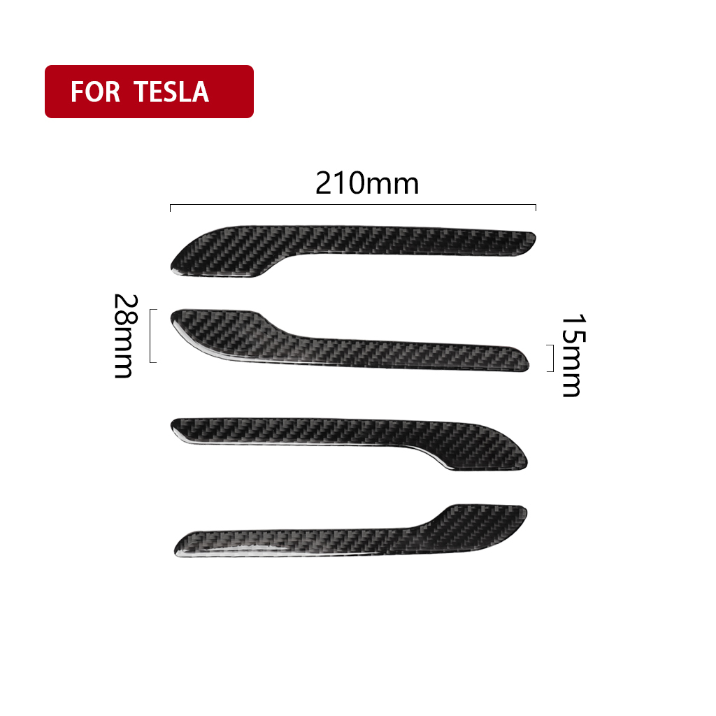 Carbon Fiber Door Handle Cover for Tesla Model 3 and Model Y