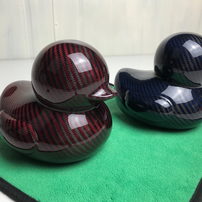 Carbon Fiber Duck Ornament  for Home Office Car Decor