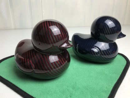 Carbon Fiber Duck Ornament  for Home Office Car Decor