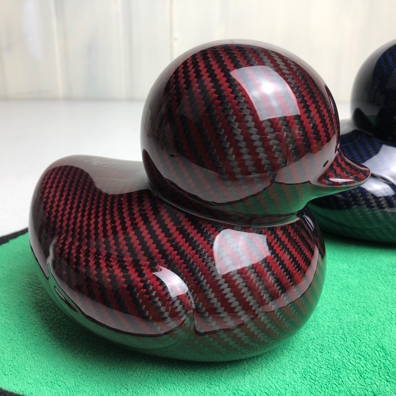 Carbon Fiber Duck Ornament  for Home Office Car Decor