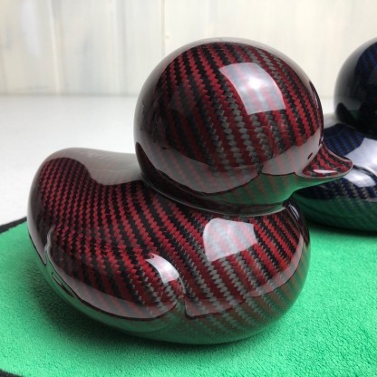 Carbon Fiber Duck Ornament  for Home Office Car Decor
