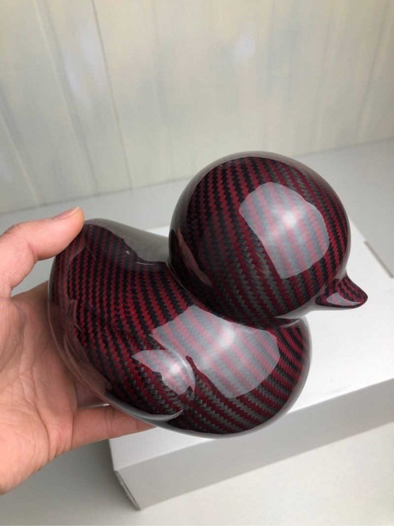 Carbon Fiber Duck Ornament  for Home Office Car Decor