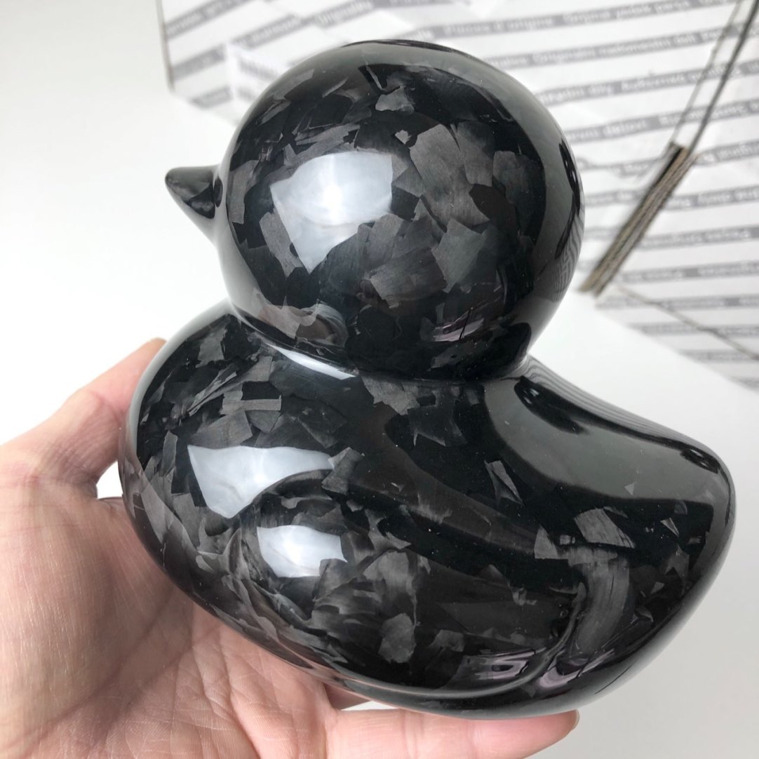 Carbon Fiber Duck Ornament  for Home Office Car Decor