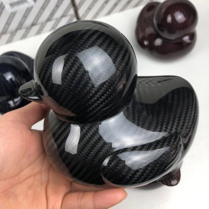 Carbon Fiber Duck Ornament  for Home Office Car Decor