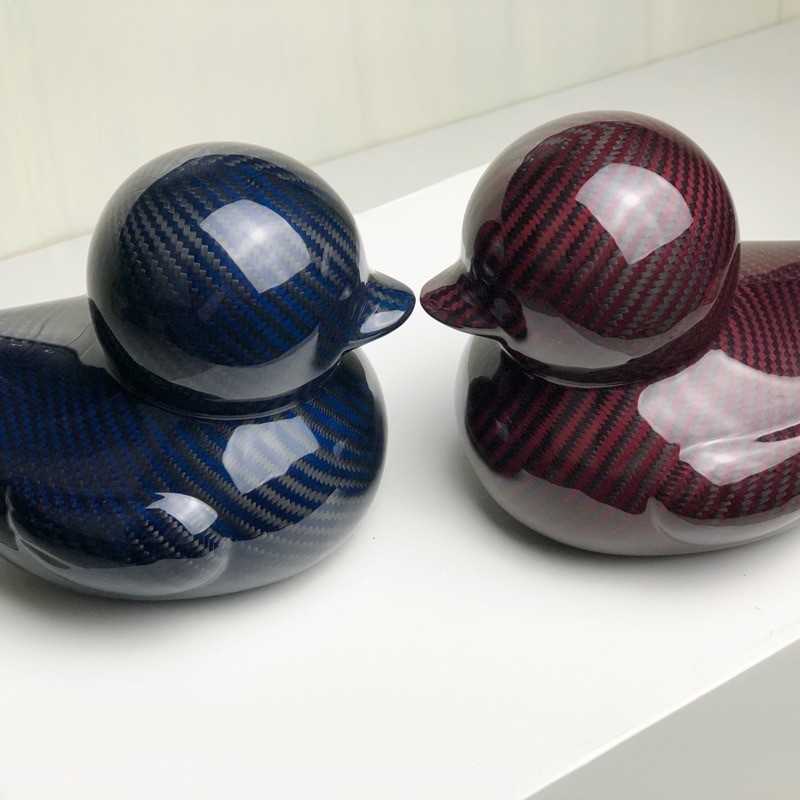 Carbon Fiber Duck Ornament  for Home Office Car Decor