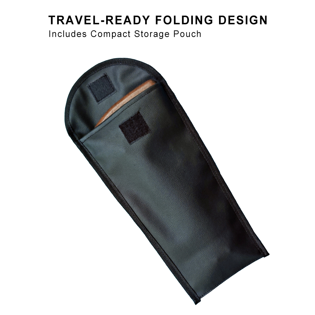 Carbon Fiber Foldable Cane with Ergonomic Wood Handle, Wrist Strap - Includes Carrying Case