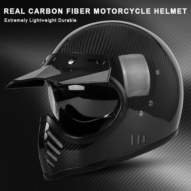 Carbon Fiber Full Face Motorcycle Helmet