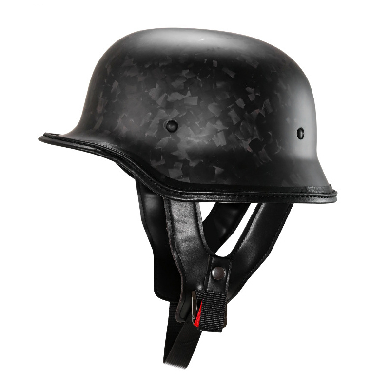 Carbon Fiber German Style Motorcycle Helmet