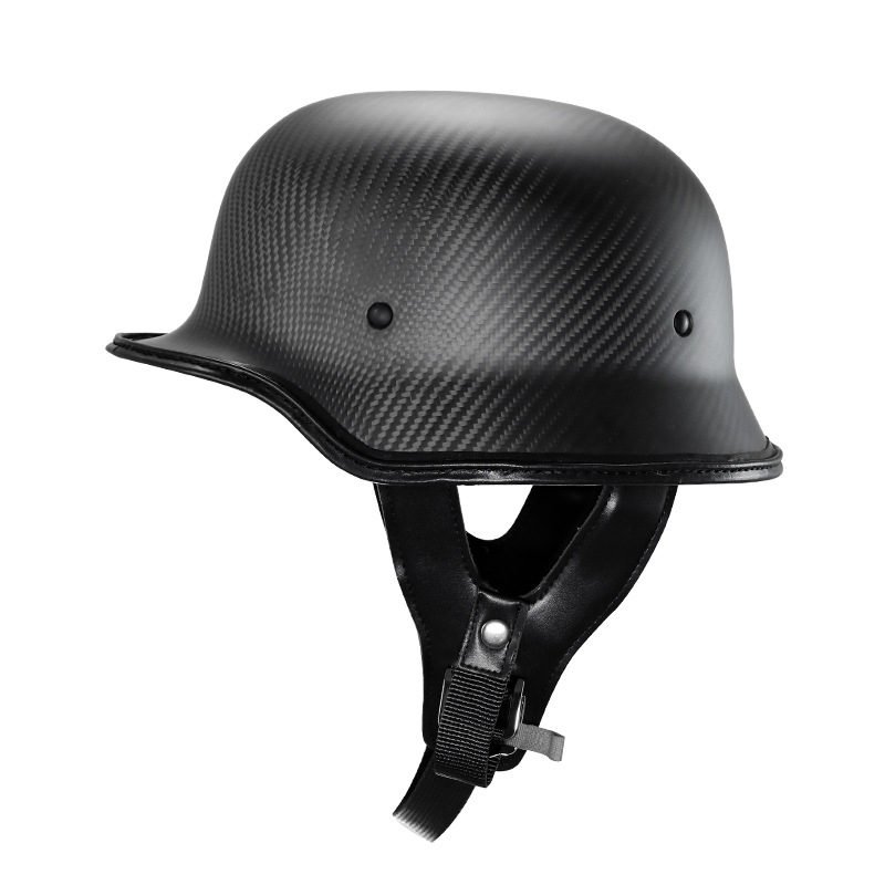 Carbon Fiber German Style Motorcycle Helmet