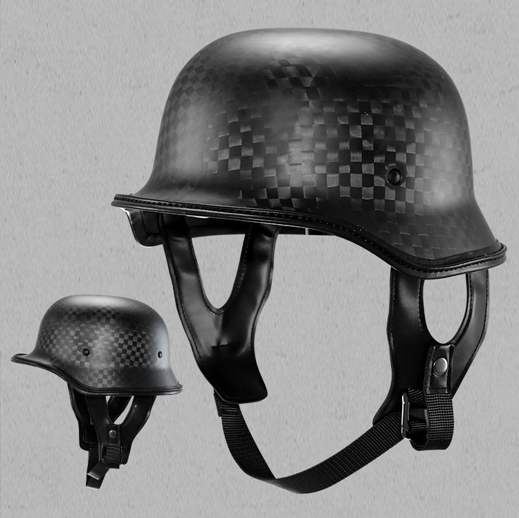 Carbon Fiber German Style Motorcycle Helmet