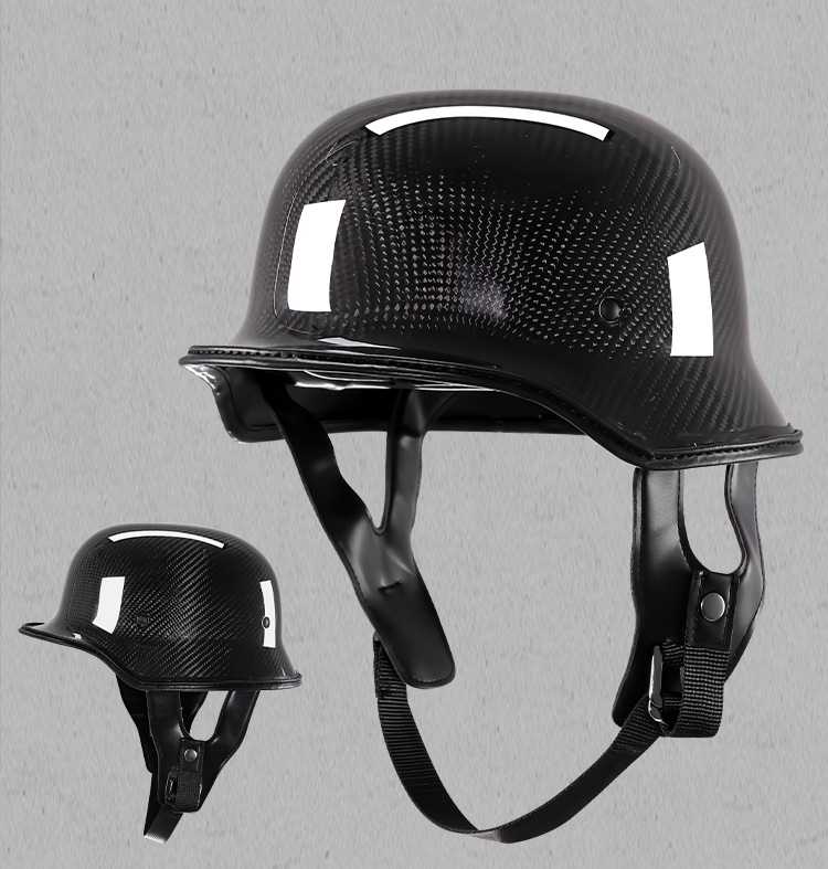 Carbon Fiber German Style Motorcycle Helmet