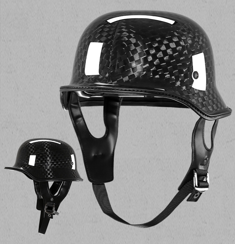 Carbon Fiber German Style Motorcycle Helmet