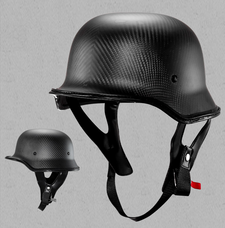 Carbon Fiber German Style Motorcycle Helmet