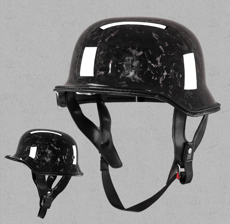 Carbon Fiber German Style Motorcycle Helmet