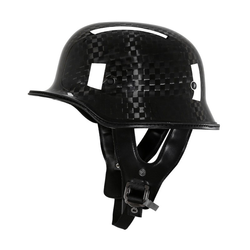 Carbon Fiber German Style Motorcycle Helmet