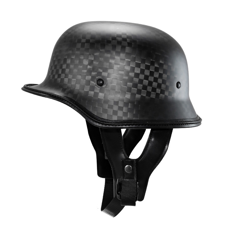 Carbon Fiber German Style Motorcycle Helmet