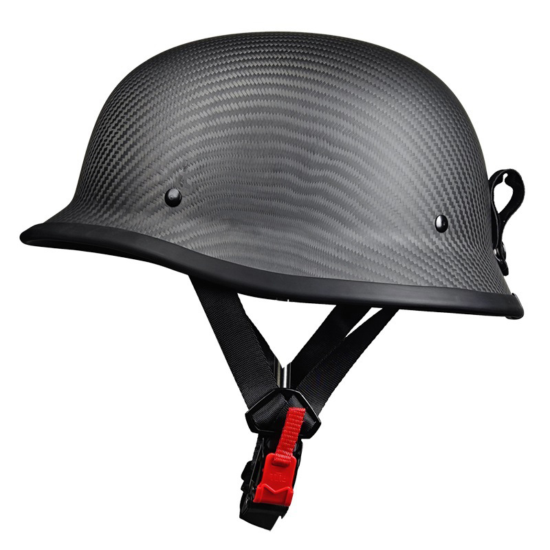 Carbon Fiber Open Face Retro Motorcycle Half Helmet