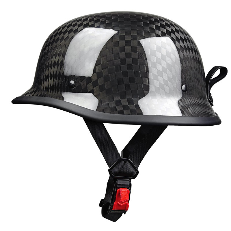 Carbon Fiber Open Face Retro Motorcycle Half Helmet