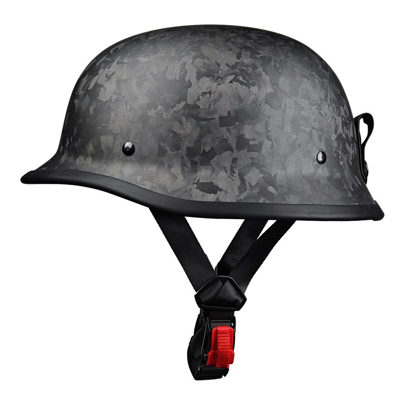 Carbon Fiber Open Face Retro Motorcycle Half Helmet