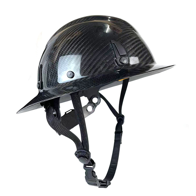 Carbon Fiber Full Brim Hard Hat