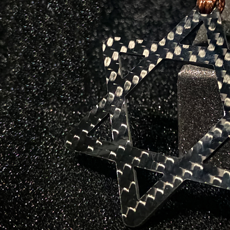 Carbon Fiber Hexagram Car Hanging Accessories