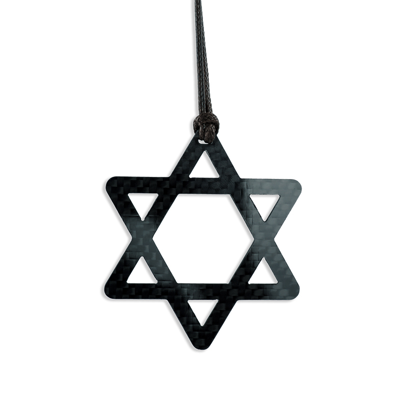 Carbon Fiber Hexagram Car Hanging Accessories