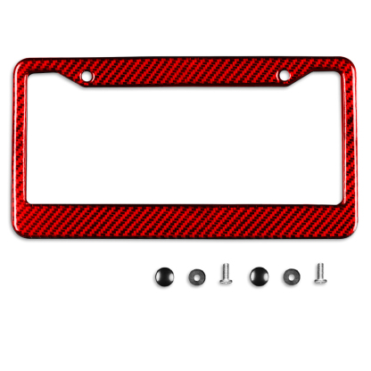 Genuine Carbon Fiber License Plate Frame​ 2 Pack