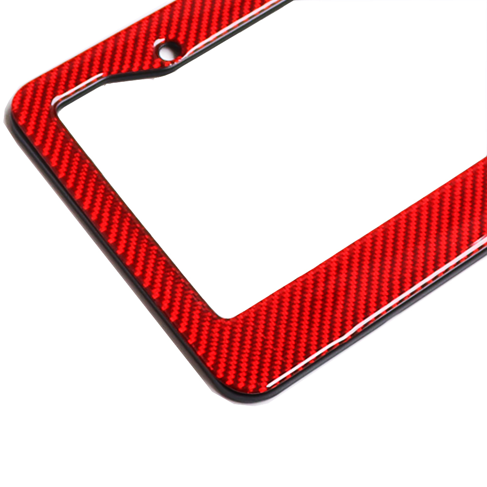 Genuine Carbon Fiber License Plate Frame 2 Pack