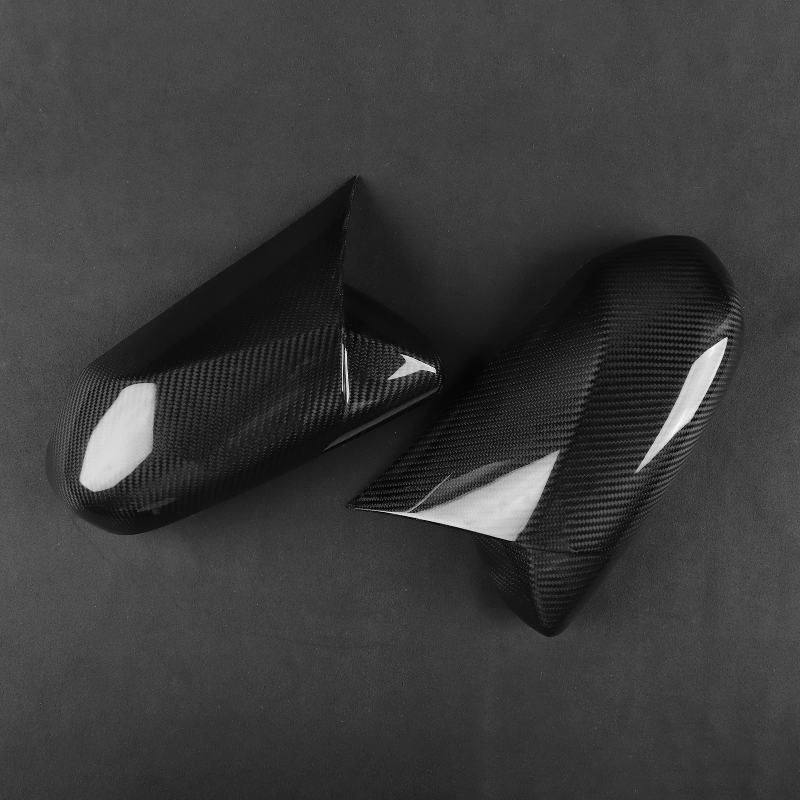 Carbon Fiber Look Rearview Mirror Cover Cap Compatible with Toyota Camry 2018-2024