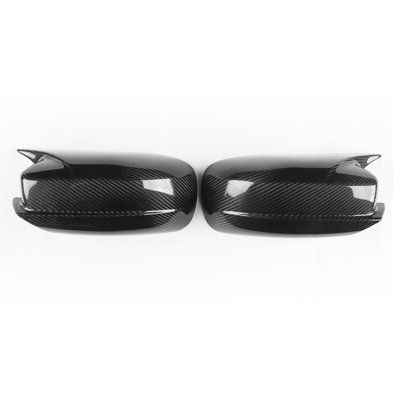 Carbon Fiber Look Rearview Mirror Cover Cap Compatible with 2011-2021 Dodge Charger Chrysler 300C
