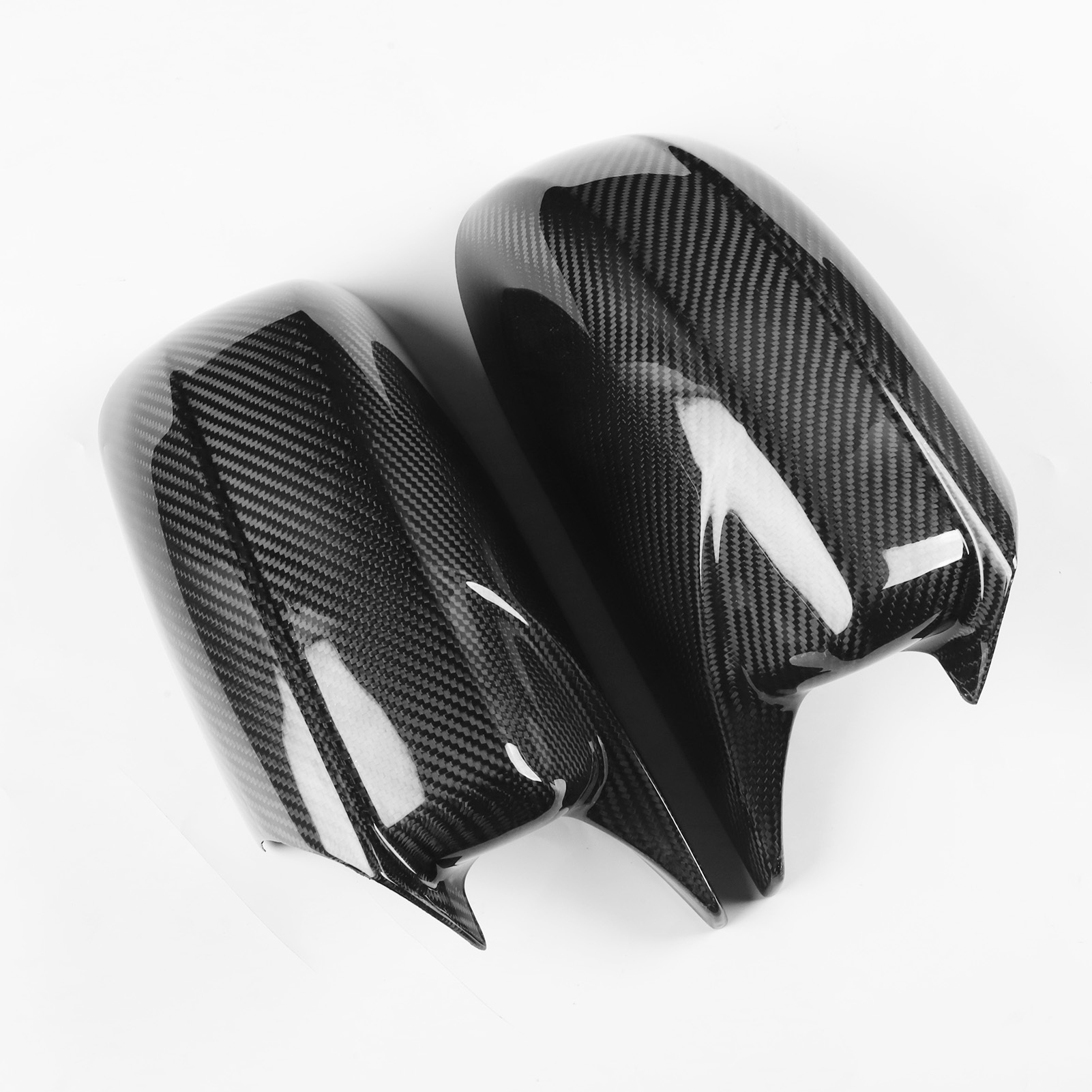 Carbon Fiber Look Rearview Mirror Cover Cap Compatible with 2011-2021 Dodge Charger Chrysler 300C