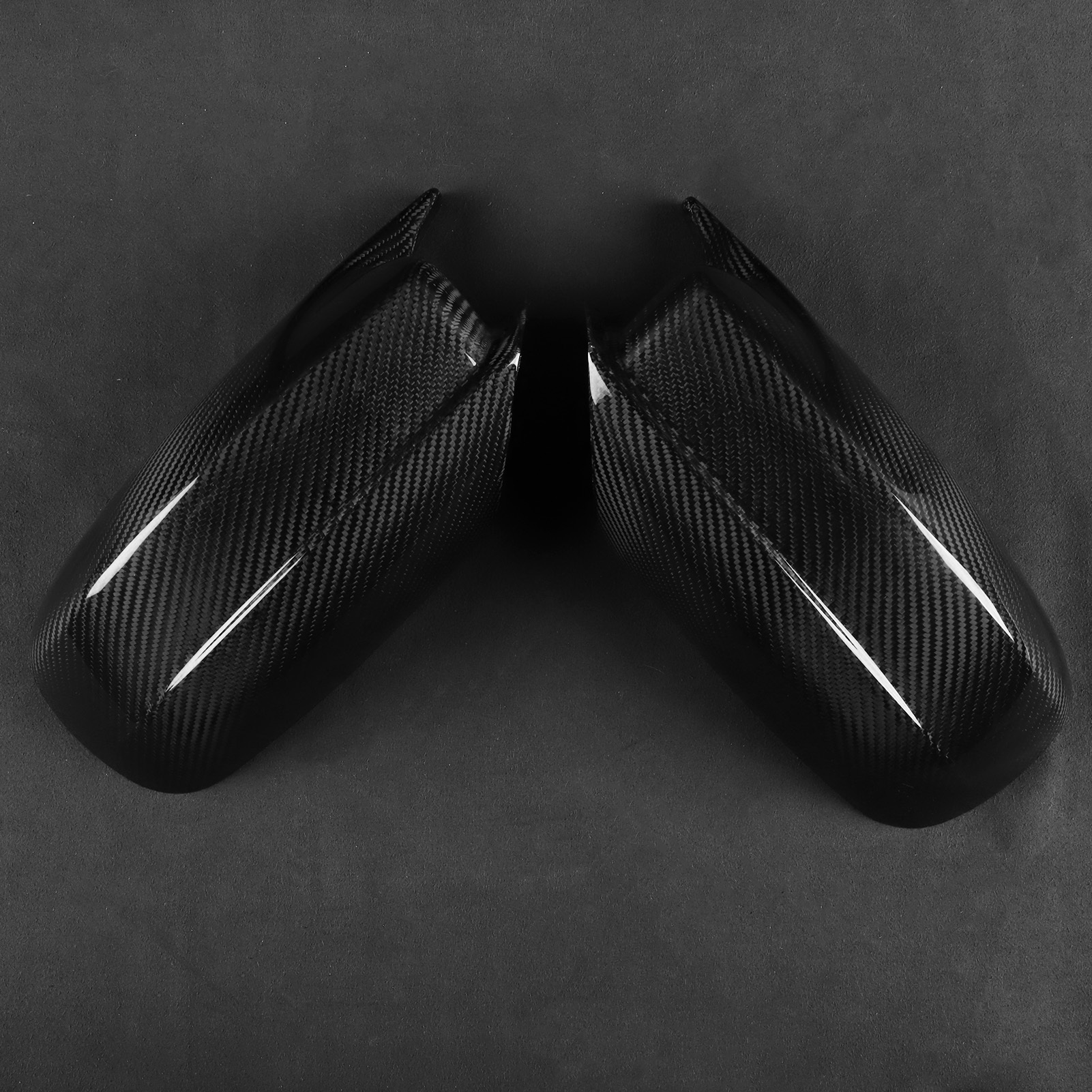 Carbon Fiber Look Rearview Mirror Cover Cap Compatible with 2011-2021 Dodge Charger Chrysler 300C