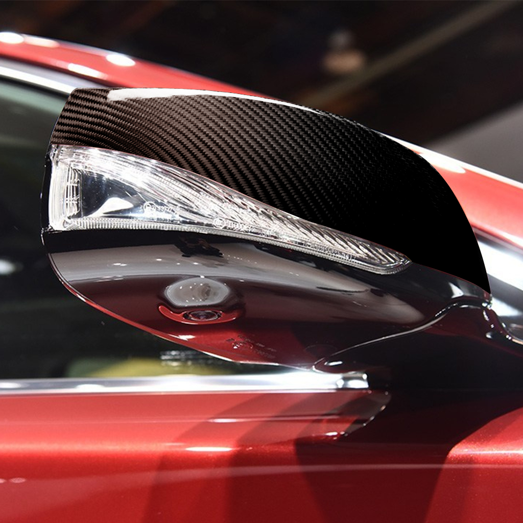 Carbon Fiber Look Rearview Mirror Cover Cap Compatible with Infiniti Q50 2014-2019