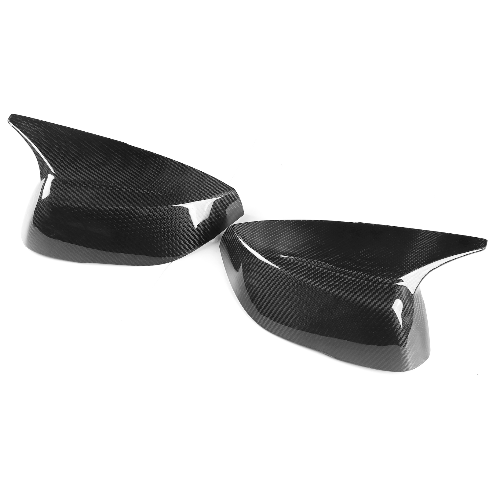 Carbon Fiber Look Rearview Mirror Cover Cap Fits 2014-2024 Infiniti Q50 Q60 Direct Replacement