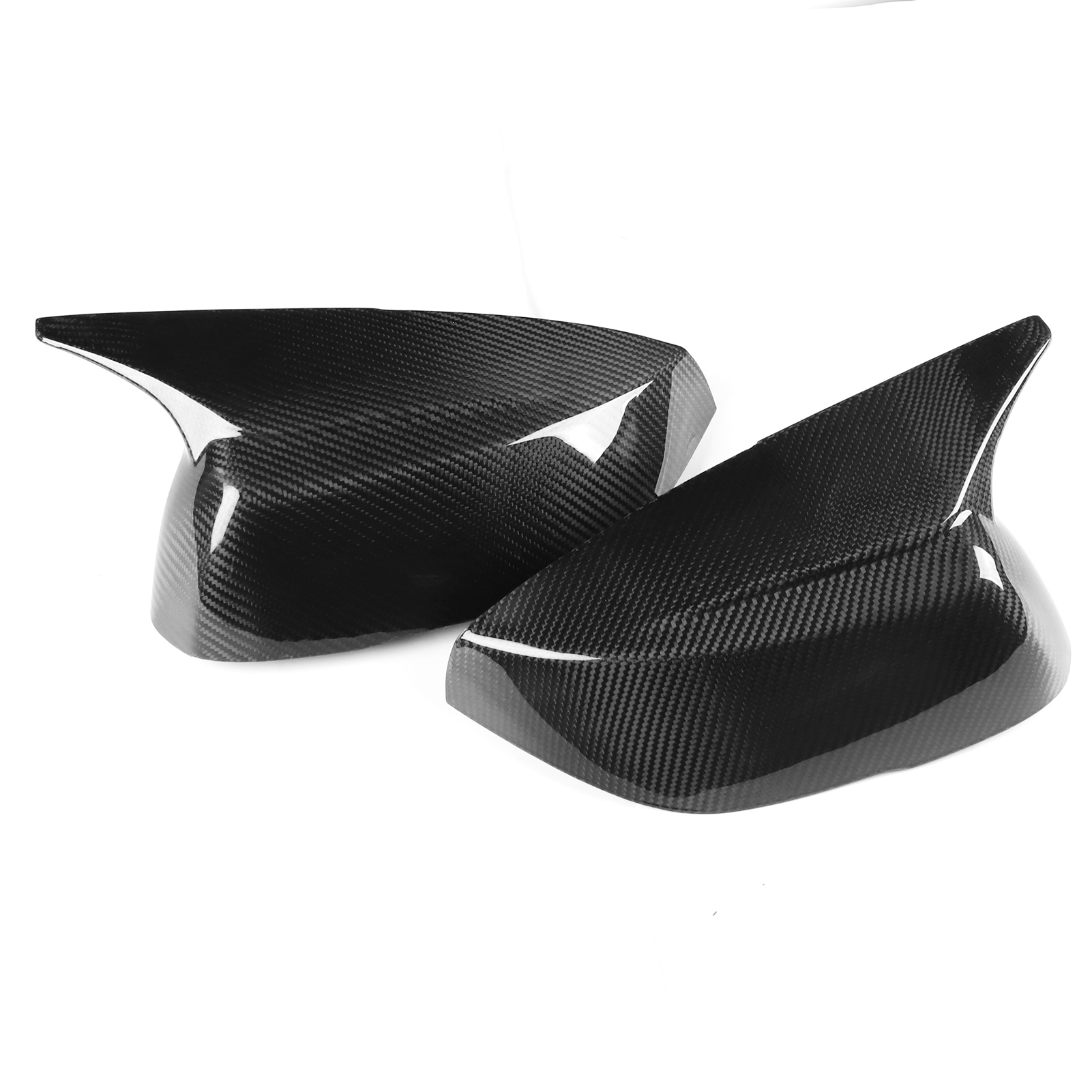 Carbon Fiber Look Rearview Mirror Cover Cap Fits 2014-2024 Infiniti Q50 Q60 Direct Replacement