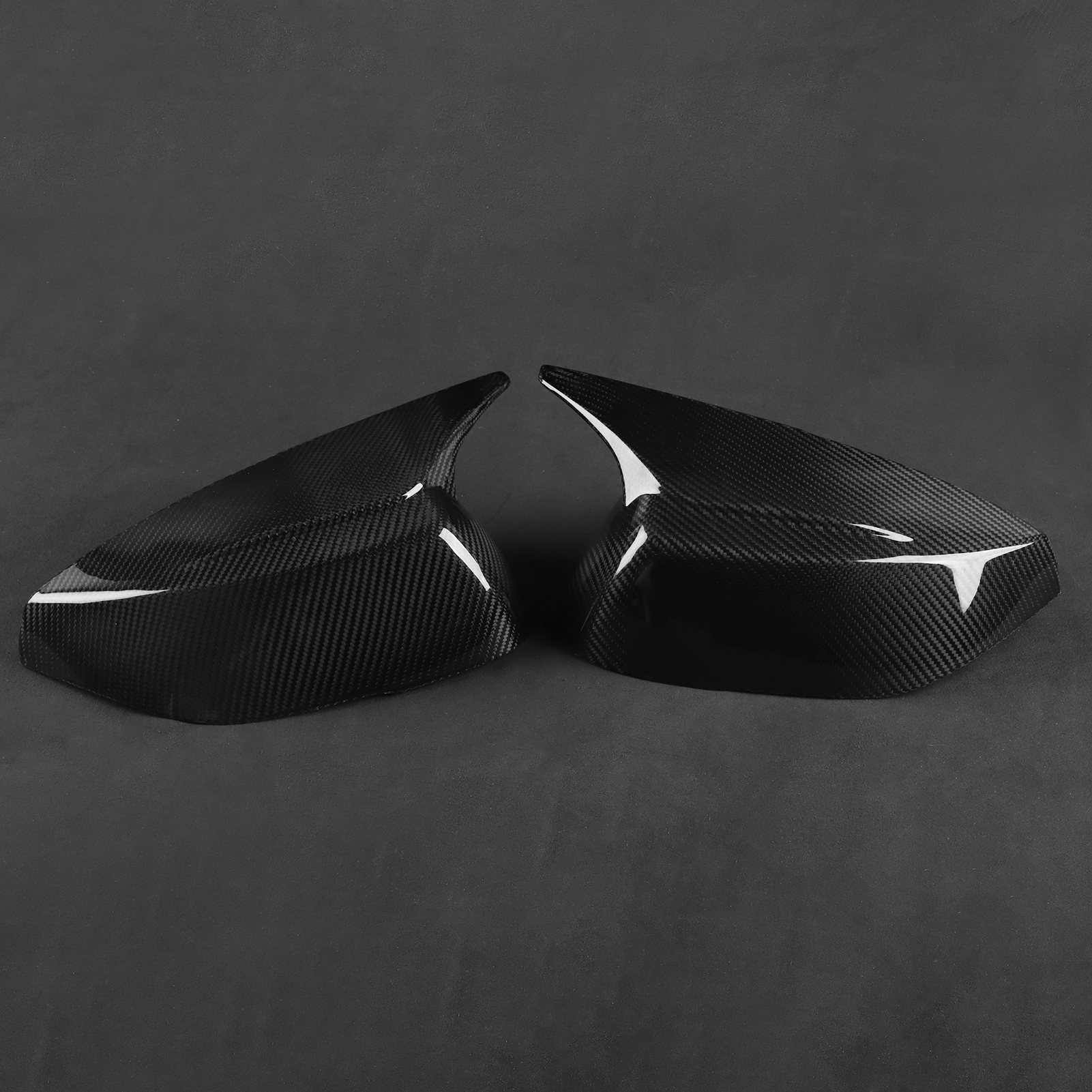 Carbon Fiber Look Rearview Mirror Cover Cap Fits 2014-2024 Infiniti Q50 Q60 Direct Replacement