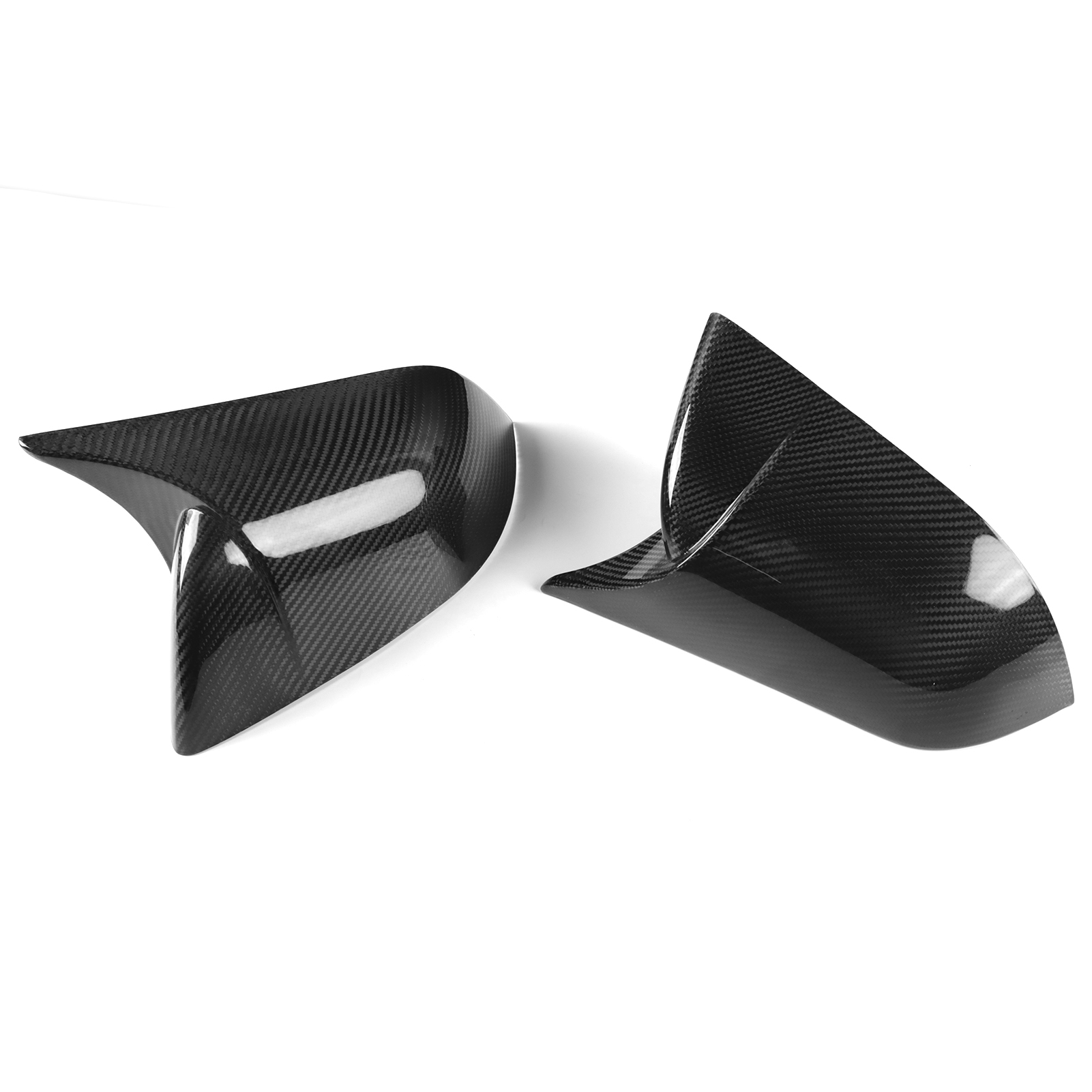 Carbon Fiber Look Rearview Mirror Cover Cap Fits 2017-2023 Tesla Model 3 Direct Replacement