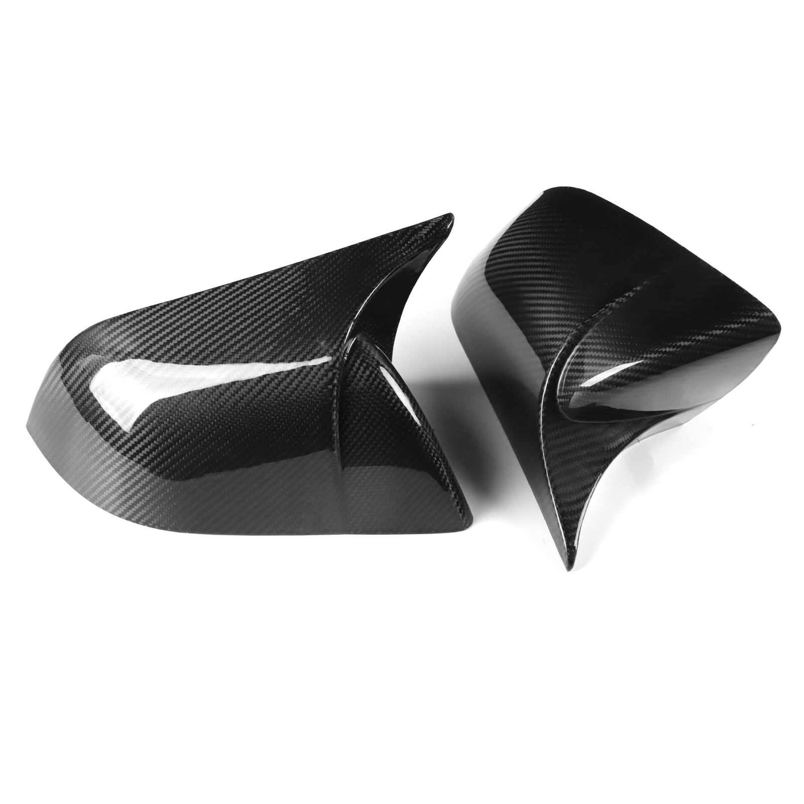 Carbon Fiber Look Rearview Mirror Cover Cap Fits 2017-2023 Tesla Model 3 Direct Replacement