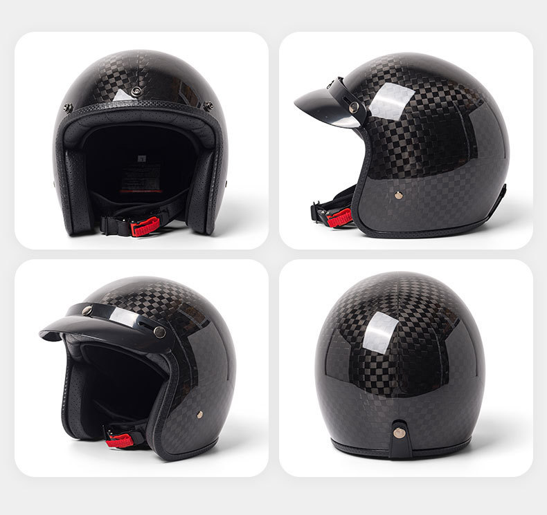 Real Carbon Fiber Motorcycle Helmet DOT Approved