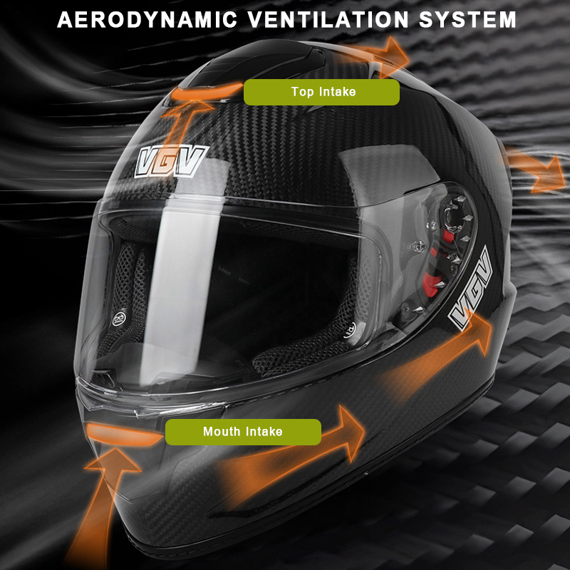 Carbon Fiber Motorcycle Helmet With Bluetooth