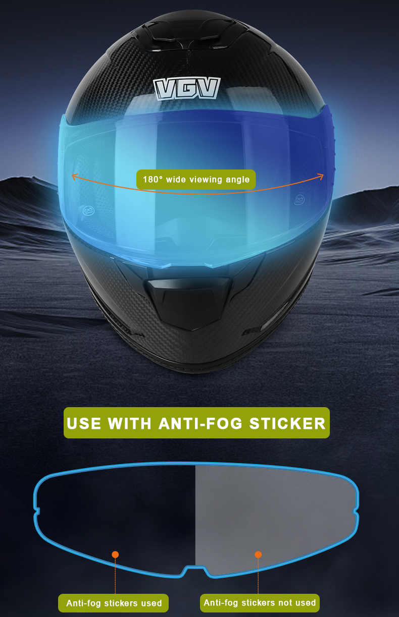 Carbon Fiber Motorcycle Helmet With Bluetooth