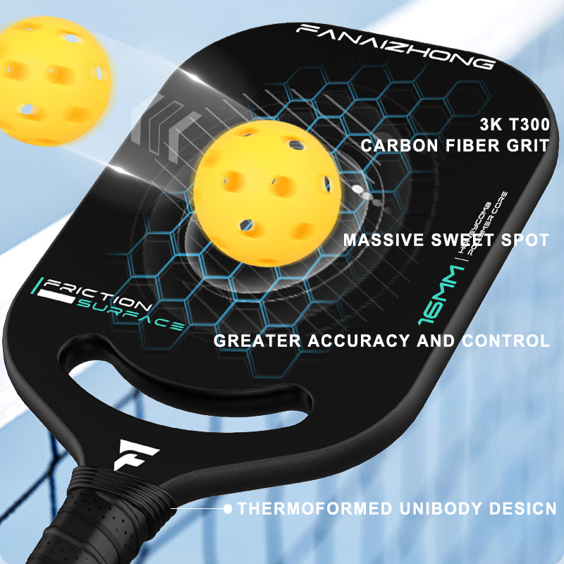 Carbon Fiber Pickleball Paddle with Aero Throat