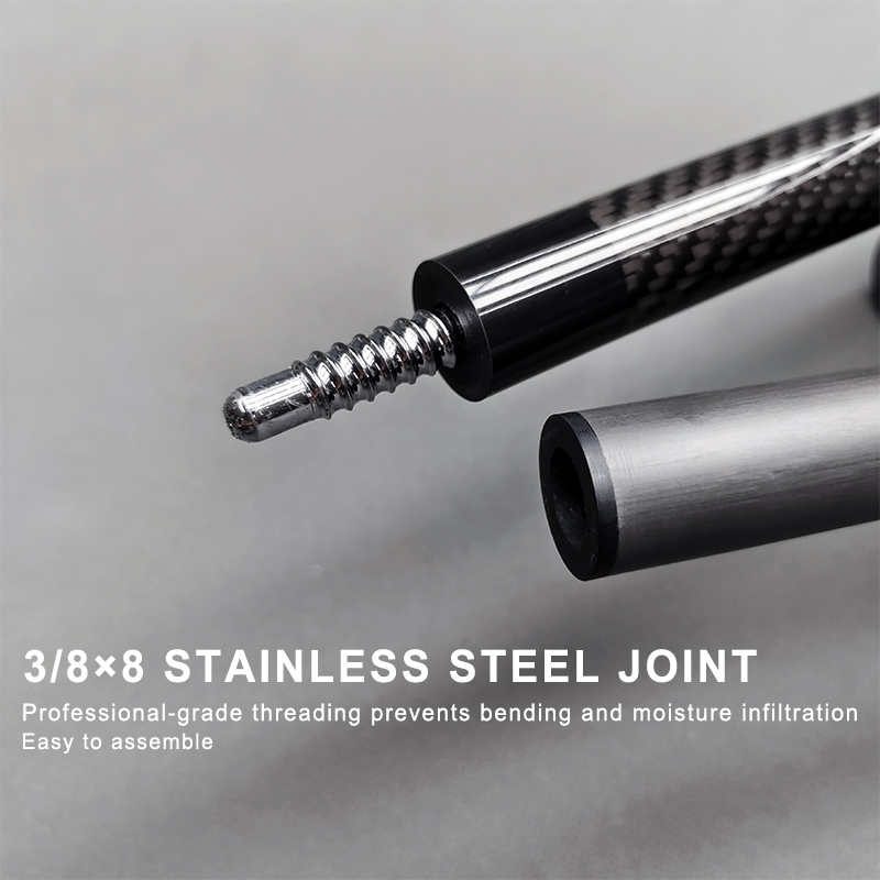 Carbon Fiber Pool Cue 12.5mm(3/8-8 Teeth) Low Deflection Pool Stick