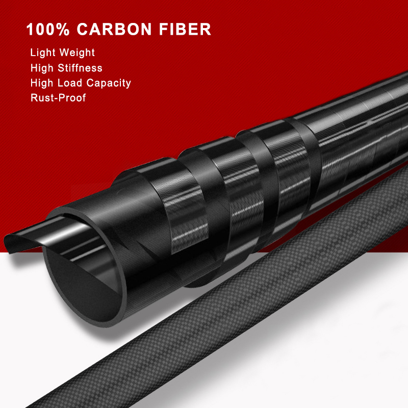 Carbon Fiber Pool Pole,Professional 15 Foot Telescoping Swimming Cleaning Pole,Adjustable 4 Piece Telescopic Pole,Cleaning Poles for Skimmer Net