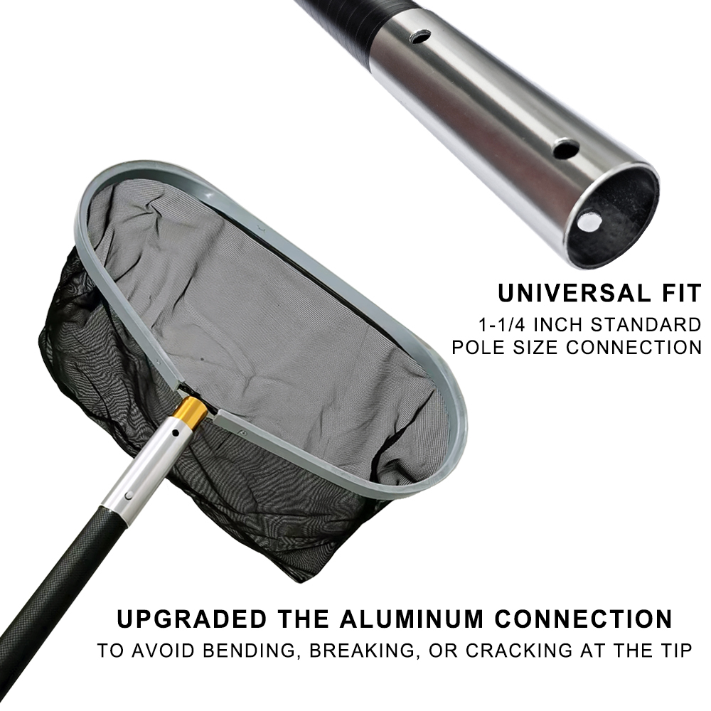 Carbon Fiber Pool Pole,Professional 15 Foot Telescoping Swimming Cleaning Pole,Adjustable 4 Piece Telescopic Pole,Cleaning Poles for Skimmer Net