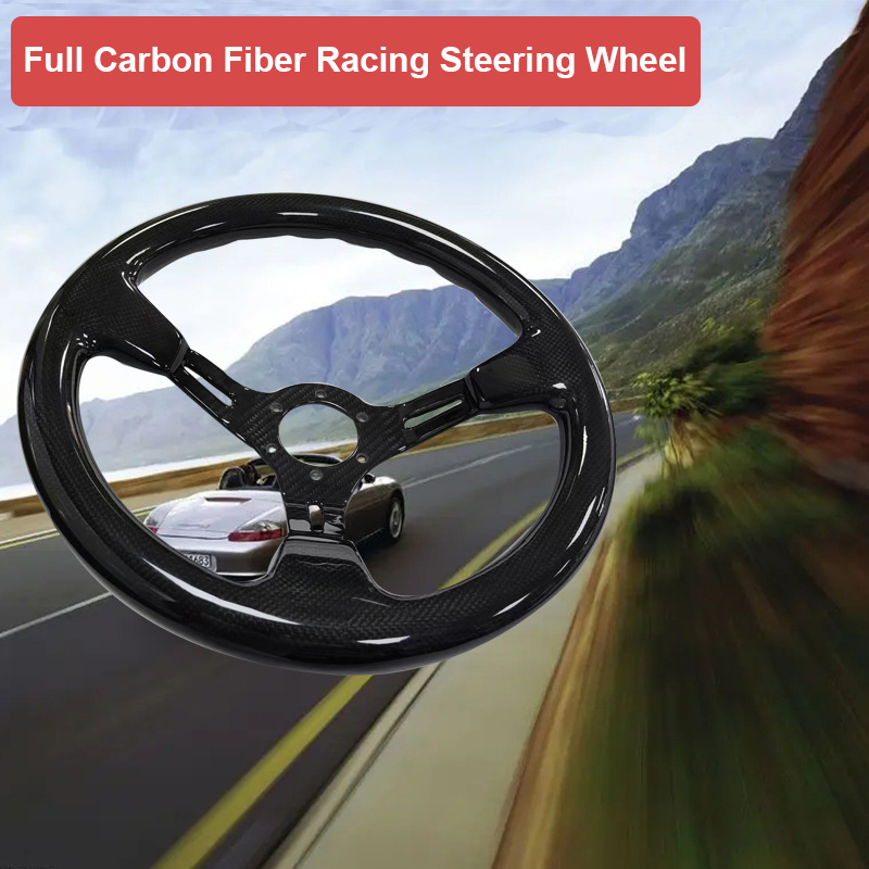 Carbon Fiber Quick Release Racing Steering Wheel 14 inch 350mm Diameter